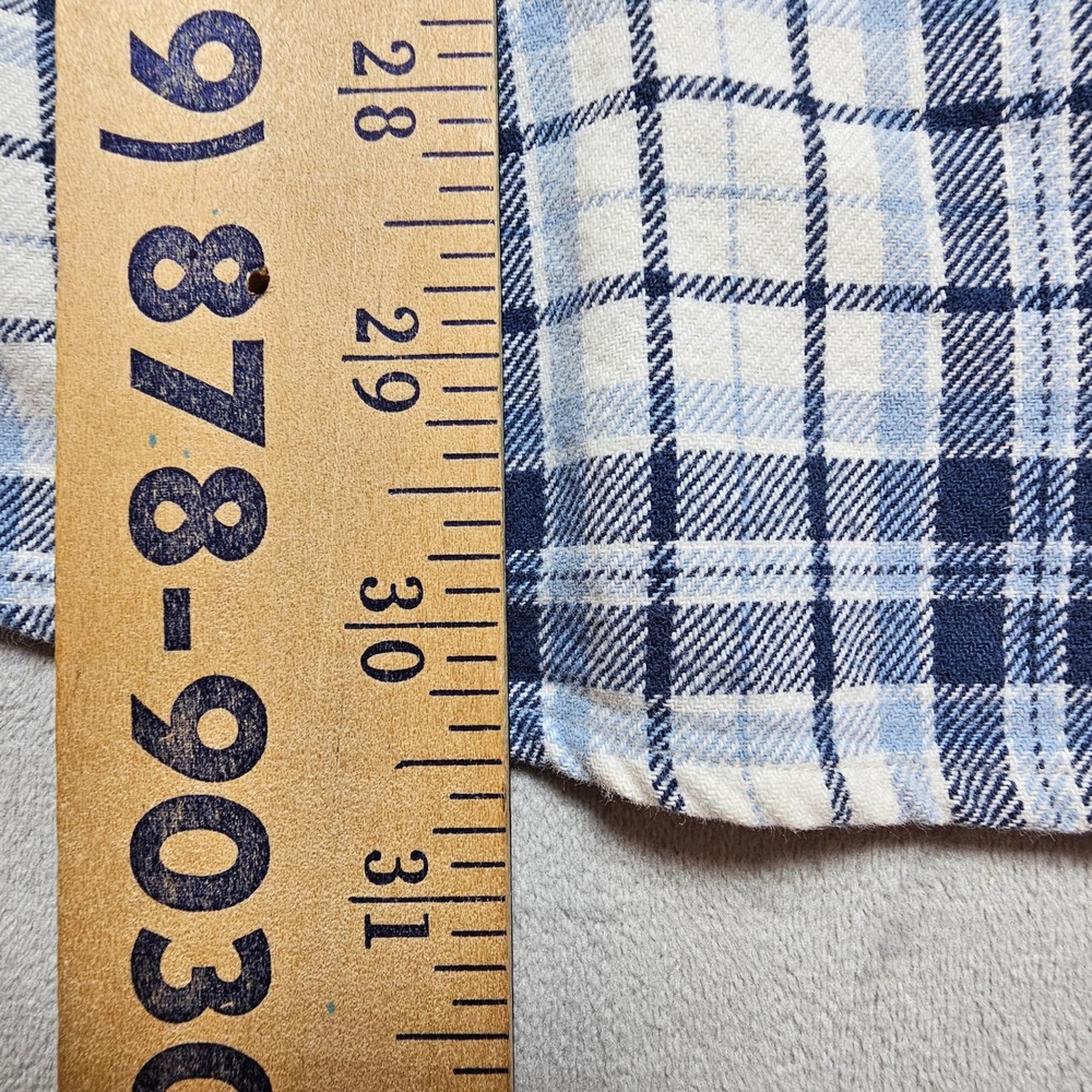Polo Ralph Lauren Mens XXL Blue White Plaid Cotton Button Down Shirt Long Sleeve - Picture 15 of 16